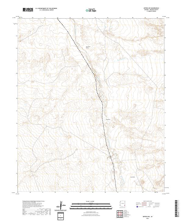 USGS Topographic Map – Artesia NE