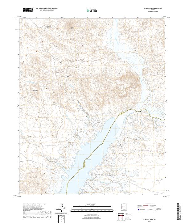 USGS Topographic Map – Artillery Peak