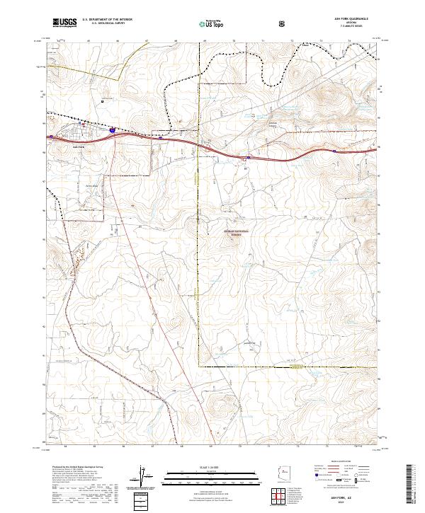 USGS Topographic Map – Ash Fork
