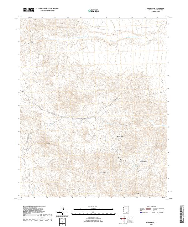 USGS Topographic Map – Aubrey Peak