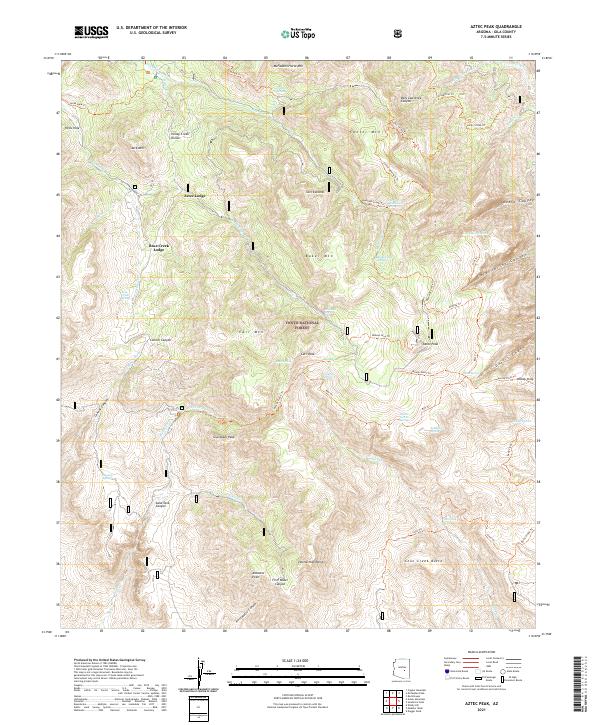 USGS Topographic Map – Aztec Peak