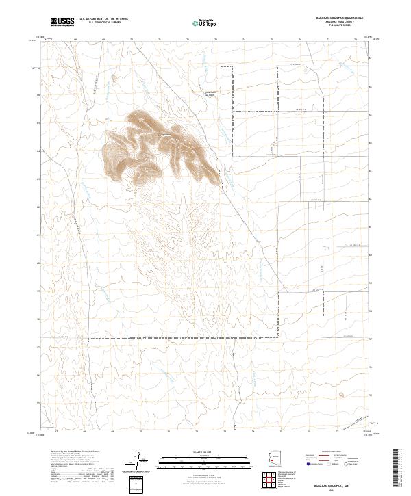 USGS Topographic Map – Baragan Mountain