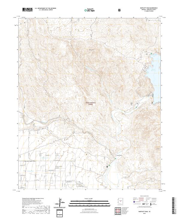 USGS Topographic Map – Bartlett Dam