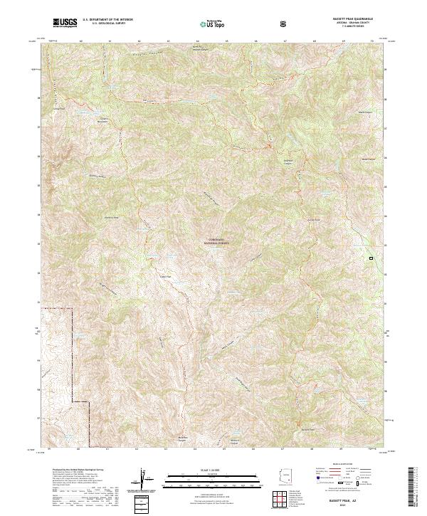 USGS Topographic Map – Bassett Peak