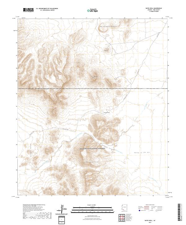 USGS Topographic Map – Bates Well