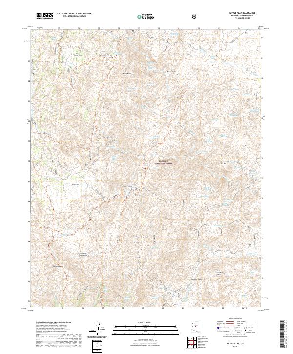 USGS Topographic Map – Battle Flat