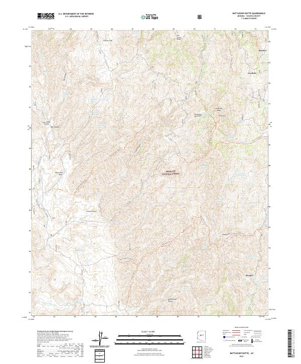 USGS Topographic Map – Battleship Butte