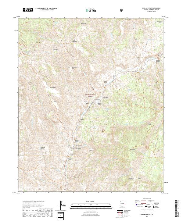 USGS Topographic Map – Bear Mountain