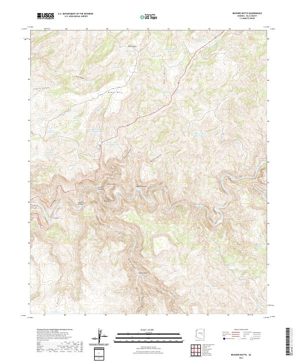 USGS Topographic Map – Beckers Butte