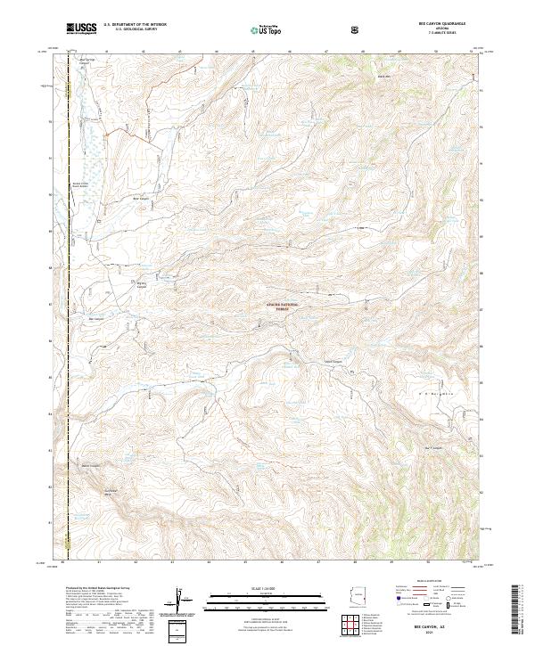 USGS Topographic Map – Bee Canyon