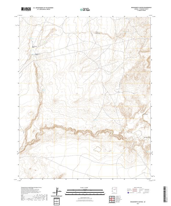 USGS Topographic Map – Begashibito Canyon