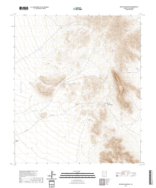 USGS Topographic Map – Ben Nevis Mountain
