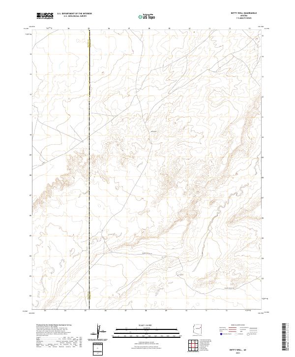 2021 Map of Betty Well, 2021 Print