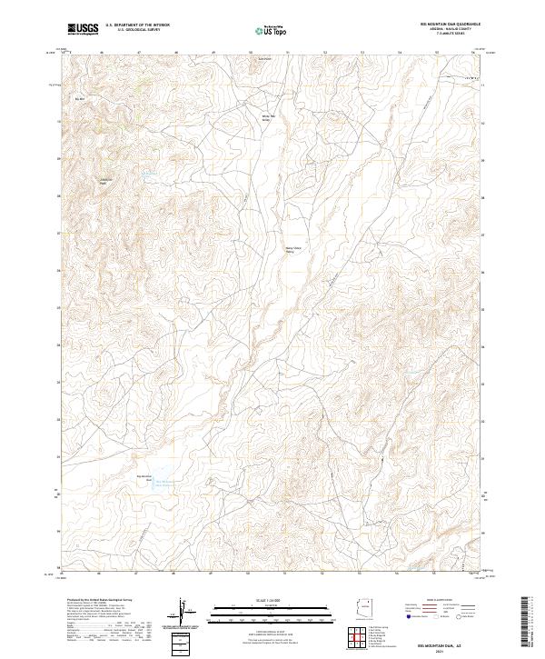 USGS Topographic Map – Big Mountain Dam