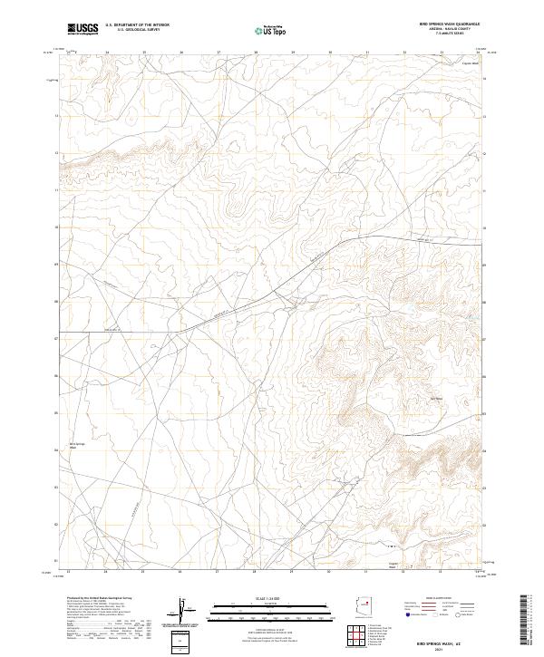 USGS Topographic Map – Bird Springs Wash