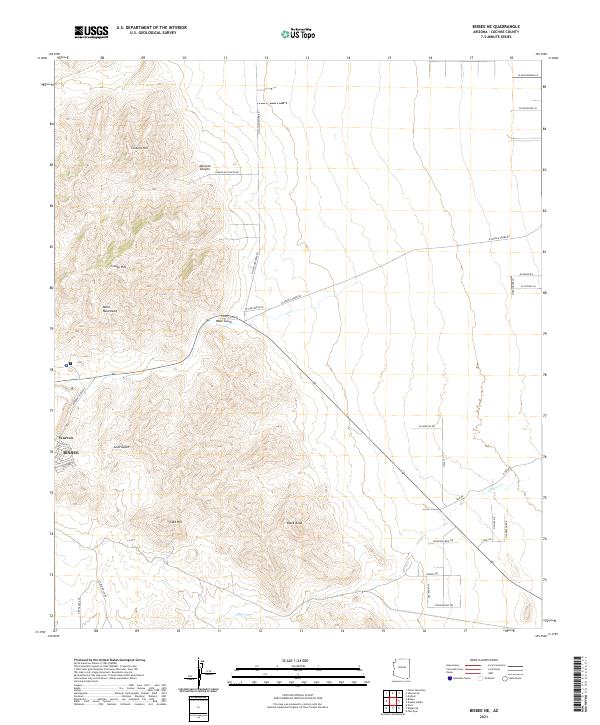 USGS Topographic Map – Bisbee NE