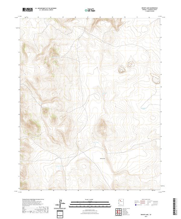 USGS Topographic Map – Bishop Lake