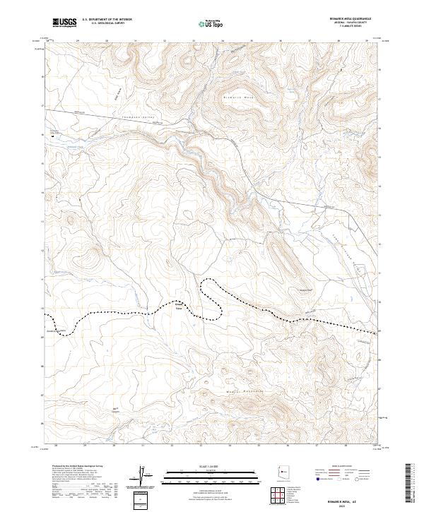 USGS Topographic Map – Bismarck Mesa