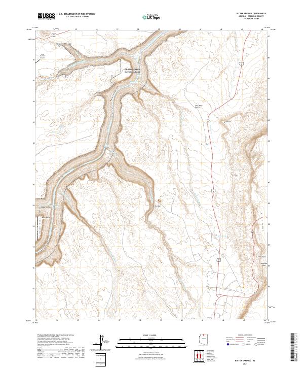 USGS Topographic Map – Bitter Springs