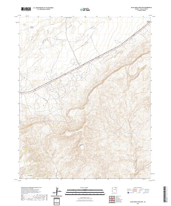 USGS Topographic Map – Black Mesa Wash NW