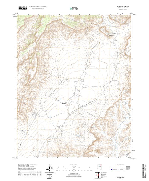 USGS Topographic Map – Blue Gap