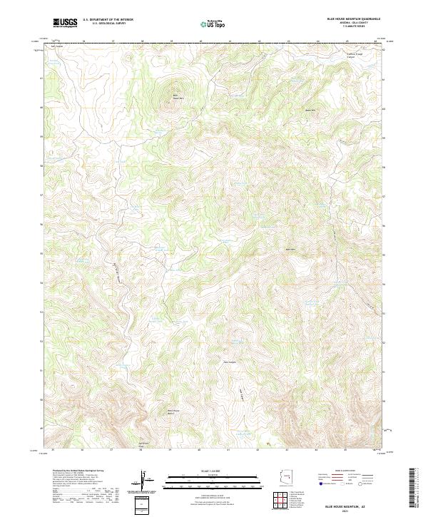 USGS Topographic Map – Blue House Mountain
