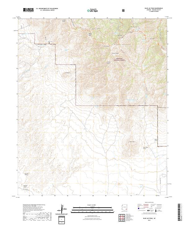 USGS Topographic Map – Blue Jay Peak