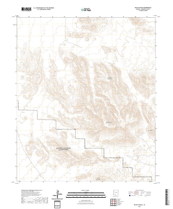 USGS Topographic Map – Blue Plateau