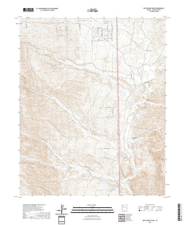 USGS Topographic Map – Bottleneck Wash