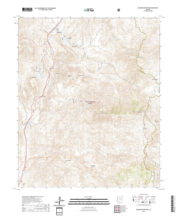 USGS Topographic Map – Boulder Mountain