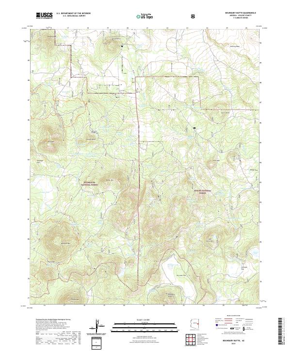 USGS Topographic Map – Boundary Butte