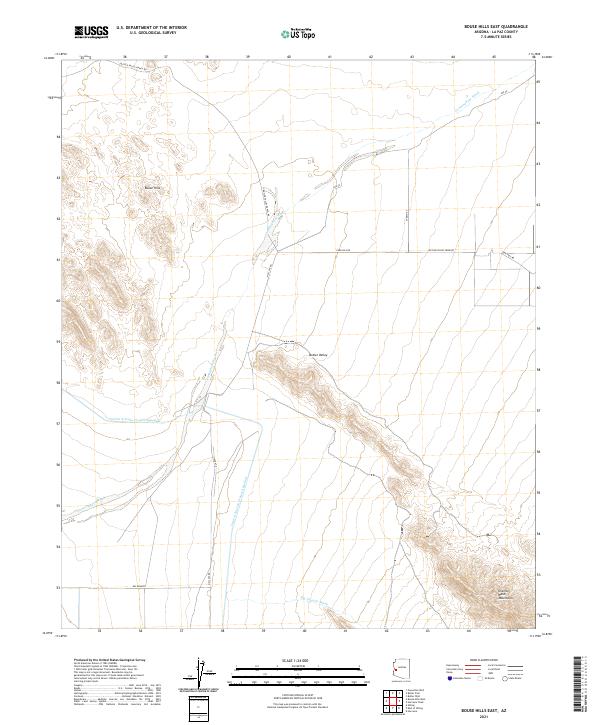 USGS Topographic Map – Bouse Hills East