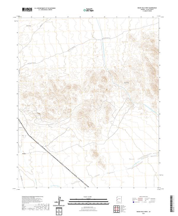 USGS Topographic Map – Bouse Hills West