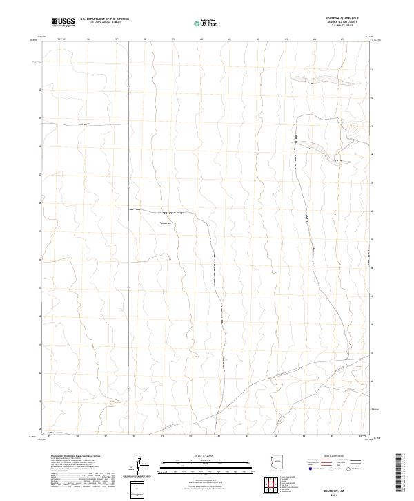 2021 Map of Bouse SW, 2021 Print