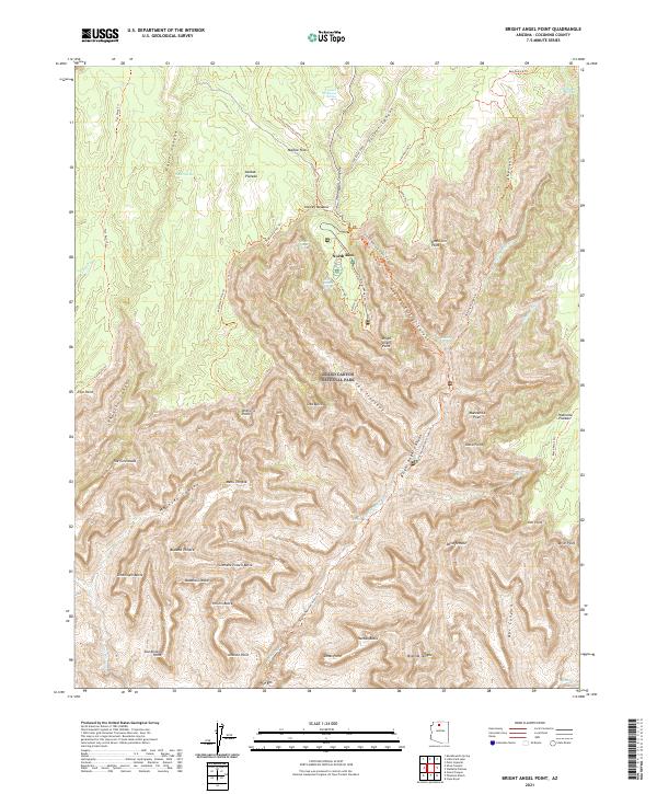 USGS Topographic Map – Bright Angel Point