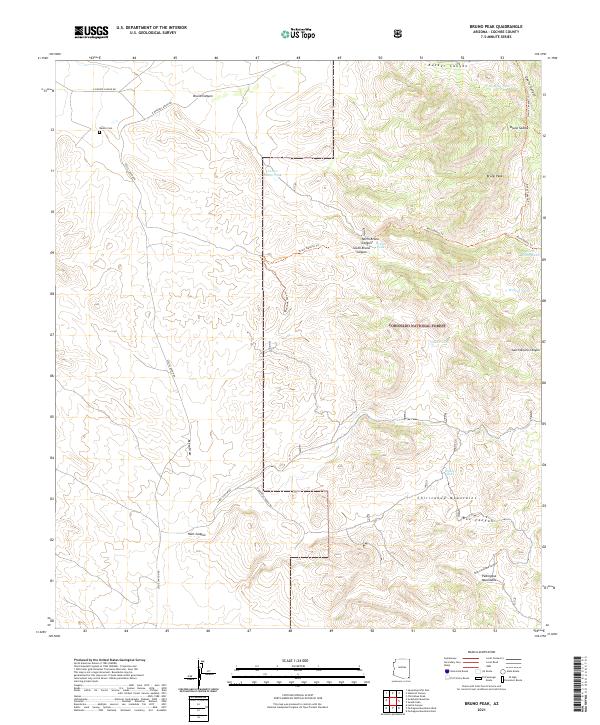 USGS Topographic Map – Bruno Peak
