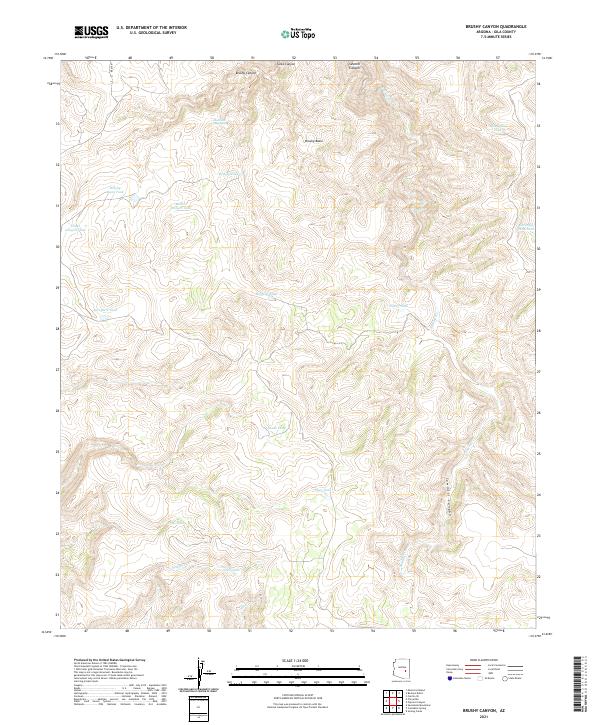 USGS Topographic Map – Brushy Canyon