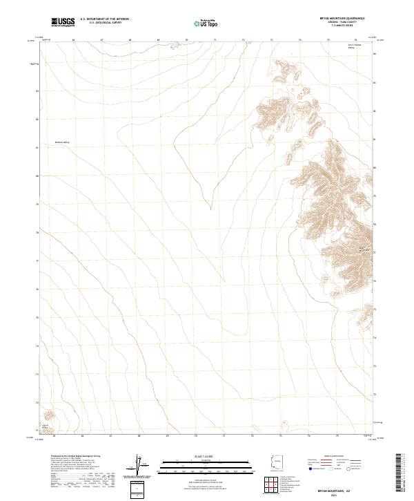 USGS Topographic Map – Bryan Mountains