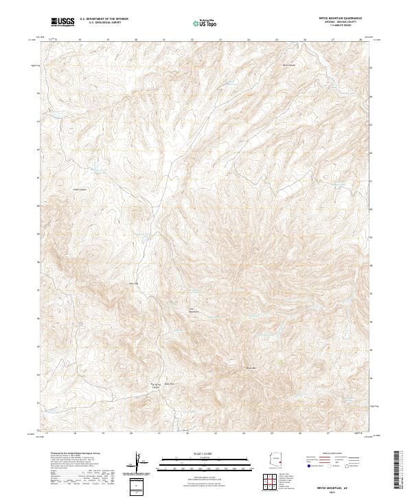 USGS Topographic Map – Bryce Mountain