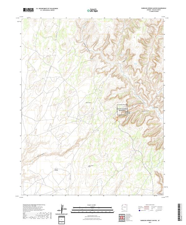 USGS Topographic Map – Bubbling Spring Canyon
