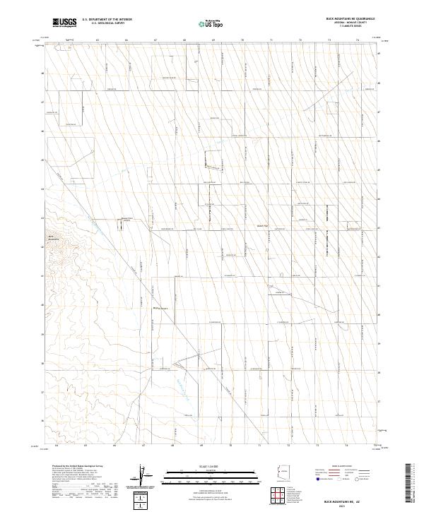 USGS Topographic Map – Buck Mountains NE
