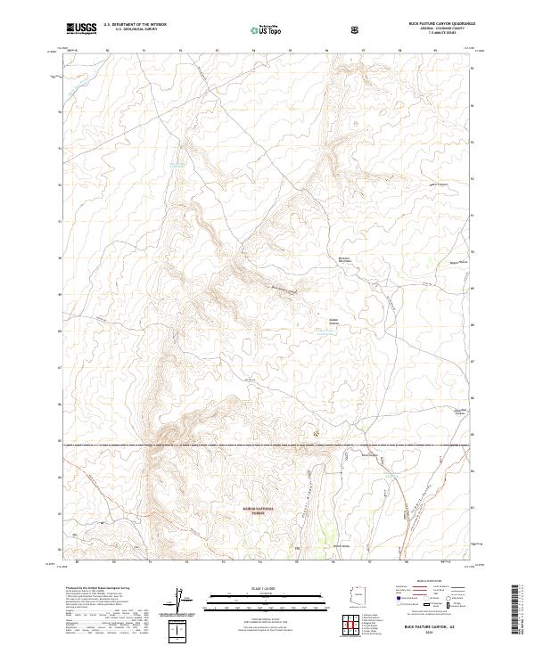 USGS Topographic Map – Buck Pasture Canyon