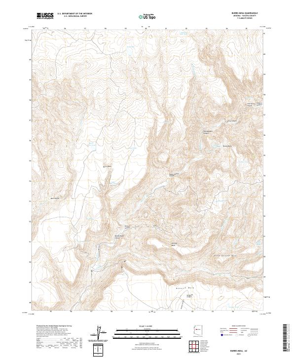 USGS Topographic Map – Burro Mesa