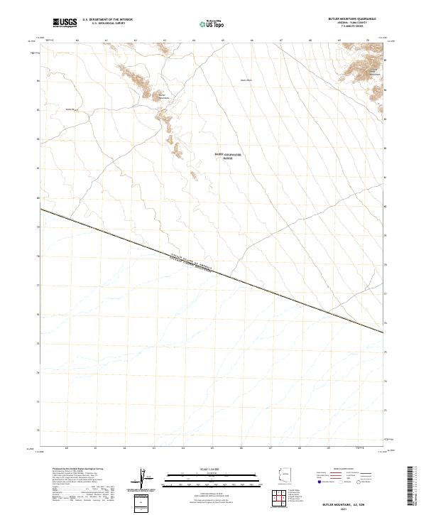 2021 Map of Butler Mountains, 2021 Print