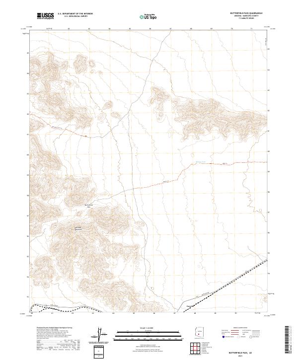 USGS Topographic Map – Butterfield Pass
