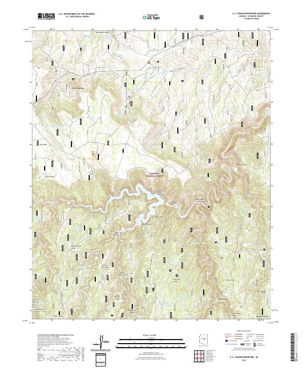 2021 Map of C.C. Cragin Reservoir, 2021 Print