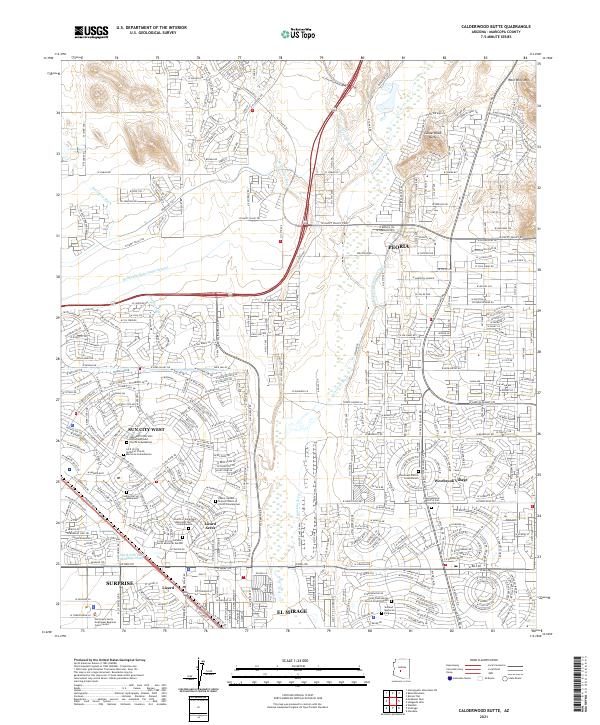USGS Topographic Map – Calderwood Butte