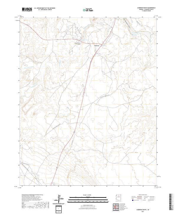 USGS Topographic Map – Cameron South