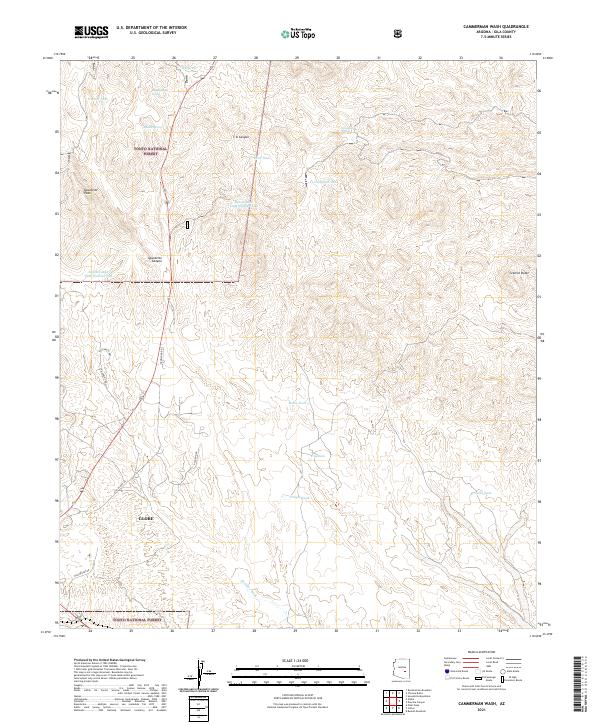 USGS Topographic Map – Cammerman Wash