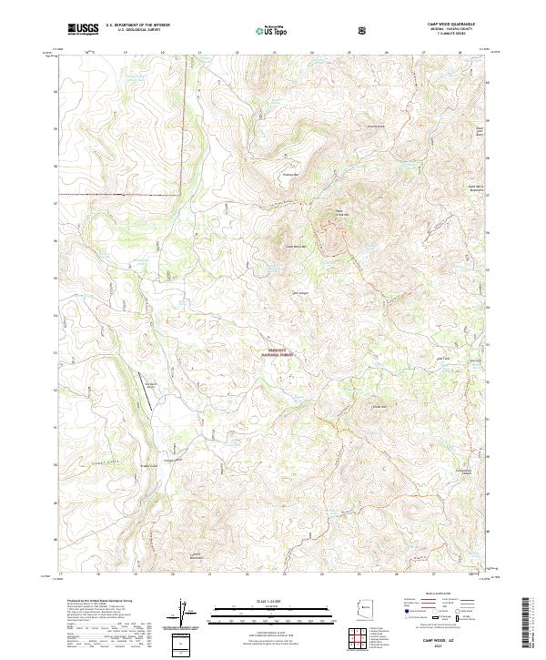 USGS Topographic Map – Camp Wood